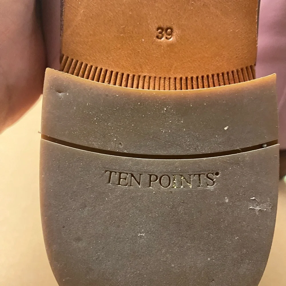 Ten Points “Linn” Pink Leather Chelsea Boots Size 39 - Picture 4 of 9